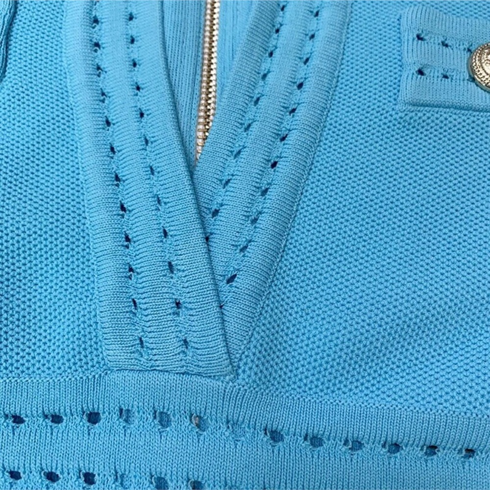 Turquoise Knit Stretch Dress The Kinral - Picture 9 of 11